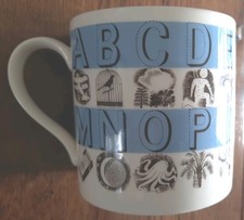 Wedgwood blue alphabet mug - blue,
