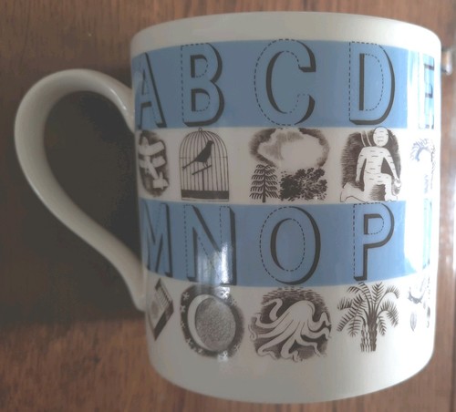 Wedgwood blue alphabet mug - blue,