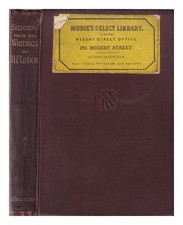 Liddon, H.P. (Henry Parry) (1829-1890) Selections From The Of H.P. Cover
