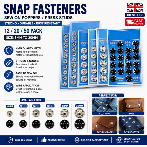 Snap fasteners metal 50 - 20,