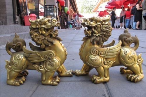 Pair antique fengshui - pair, door