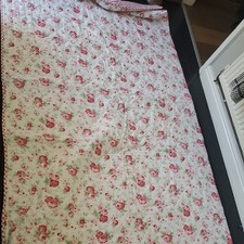 Cath Kidston Rosali ikea Gingham Quilted Throw Bedspread Blanket single