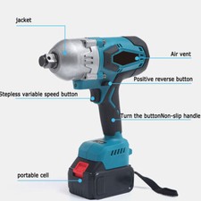 1300N Cordless Electric Impact Wrench Gun with Li-ion Battery High Power Driver