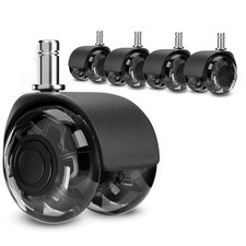 5pcs Office Chair Wheels Replacement Twin Universal Rotatable Wheel Casters UK
