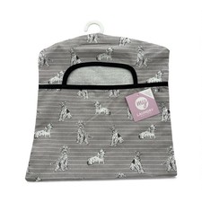 Dog Peg Bag Grey with dogs