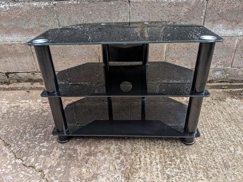 Stand black glass - stand, 65cms
