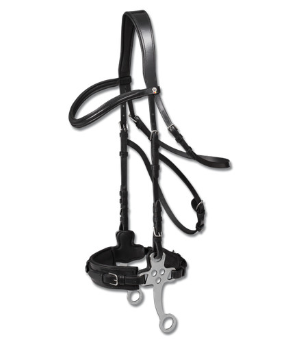Horse leather bitless bridle - bitless,
