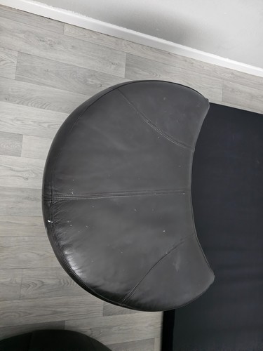 Brown leather swivel sofa - swivel,