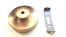 ceiling rose and strap bracket 100mm wide raw unpolished brass 2 screw fixing
