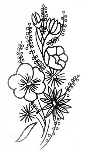 Vintage embroidery transfer - embroidery,