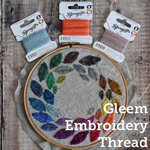 Hand dyed gleem embroidery - gleem,