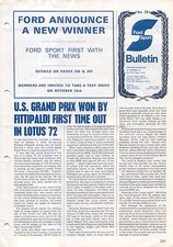 Ford Sport Bulletin Magazine