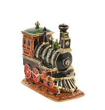 Trinket Box By Juliana Train  Red Black  & Green