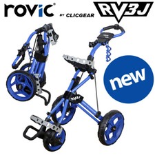 Clicgear Rovic RV3J Junior Compact Golf Push-Cart Trolley Blue - NEW! 2024