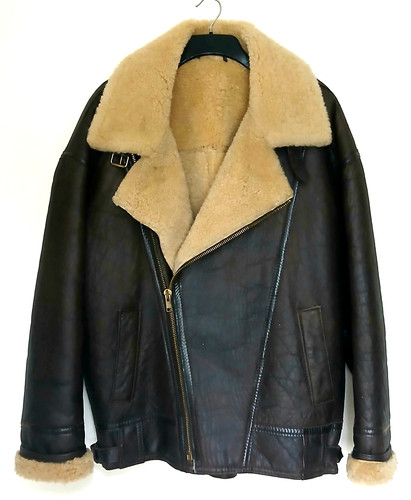 Vgc sheepskin bomber - b-3,