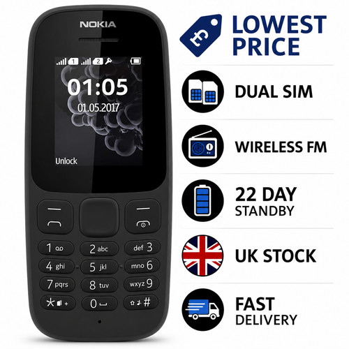 Nokia 105 dual sim unlocked - 105,
