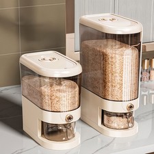 5/10KG Rice Dispenser Grain Storage Bin Airtight Storage Box Sealed Dry Containe