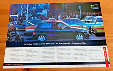 DAIHATSU CHARADE GTti TURBO - FRAMEABLE COLLECTIBLE ORIGINAL CLASSIC CAR ADVERT