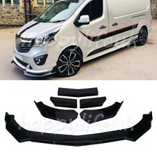 For Vauxhall Vivaro 2001-2023 Glossy Black Front Bumper Lip Splitter Spoiler Kit