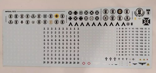 Imperial fists transfers sheet - imperial,