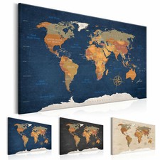 WORLD MAP Non-woven Canvas