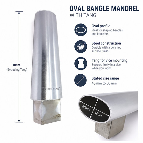 Steel oval bangle - bangle, mandrel