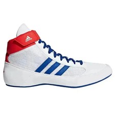 Adidas Havoc Adult Boxing Boots - White Blue Ring Sparring Shoes