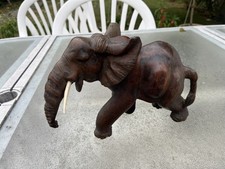 Vintage Wooden Carved Elephant