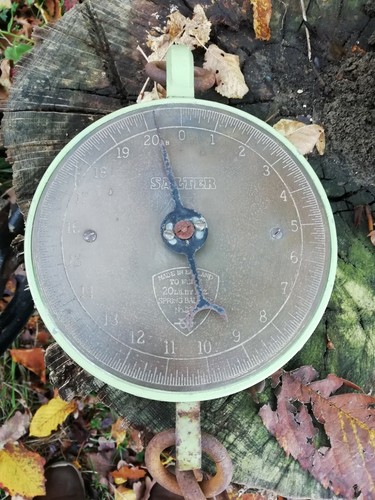 Vintage 20lb salter - 20lb, suspended