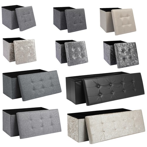 Folding ottoman storage box - ottoman,