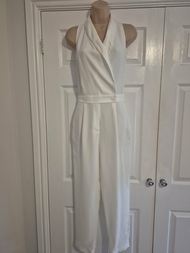 Bnwt white sleeveless - white, jumpsuit