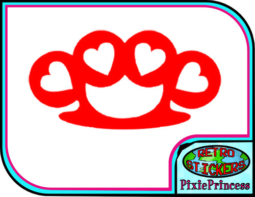 Knuckle heart vinyl sticker - knuckle,