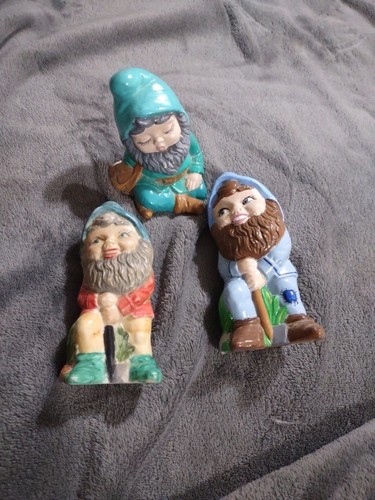 Vintage ceramic garden gnomes - vintage,