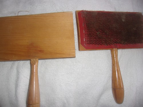 Pair hand carders spinning - hand,