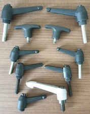 10 x handles from woodworking tools. Table saw, Router table etc.