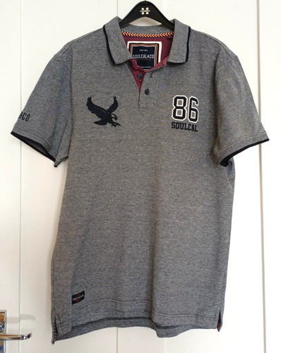 Soulcal eagle embroidered polo - soulcal,