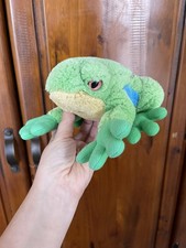 Green frog plush toy Rare 