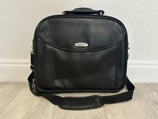 Black Leather Laptop Bag By