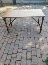 Antique / Vintage Folding Wooden Trestle Table King George IV Stamped Table RAF