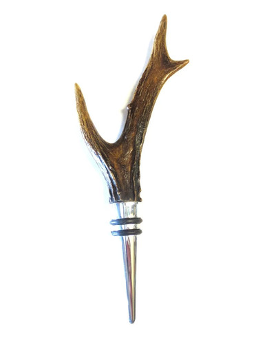 Wine bottle stopper roe deer - bottle,