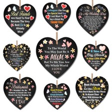 Wooden Heart Plaque Wall Sign
