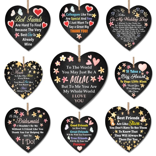 Wooden heart plaque - wall, sign