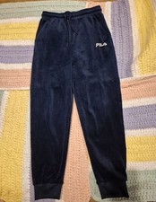 Fila Navy Velour Joggers XS