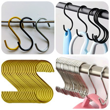 10Pcs 4cm Stainless Steel S-Hook Kitchen Meat Pan Utensil Clothes Hanger Hanging