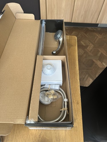 New chrome shower rail kit - chrome,