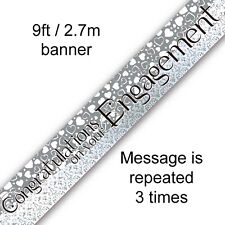 Engagement Party Banner Decoration Wall Door Sparkly Happy Engagement Bunting