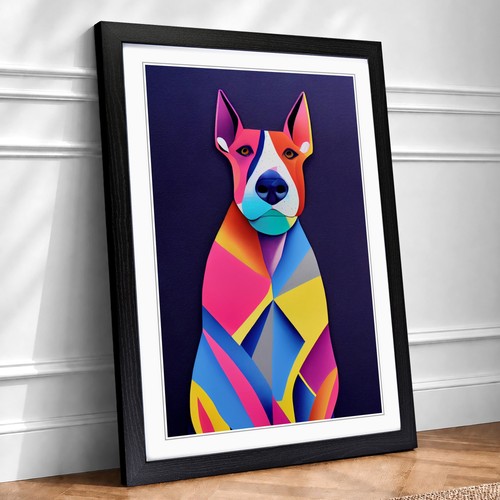 English bull terrier - terrier, abstract