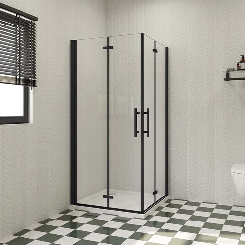 Black shower enclosure - shower,