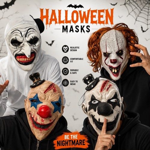 Halloween horror clown masks - horror, |