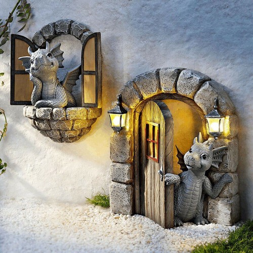 Dragon statue garden - dragon, outdoor